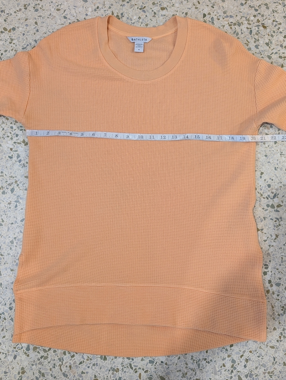 Athleta Coaster Luxe Orange Waffle Knit Sweater - Picture 6 of 7
